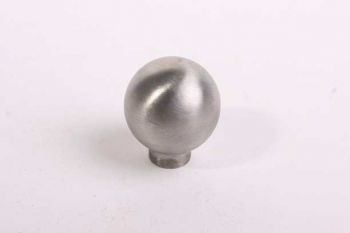 Knop rond 30mm RVS massief bol met voetje