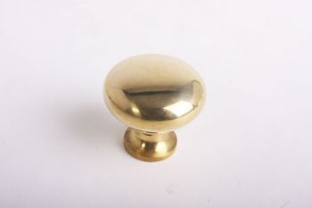 Knop rond messing polijst 32mm