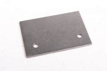 Aanslag plaatje 60x40mm ijzer tinkleur per 2 stuks